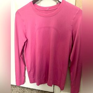 Pink Lululemon Swiftly long sleeve size 6